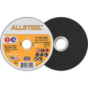 AllSteel™ Cut-Off Wheel - 4-1/2", 5", 6", 7", 3/64", 7/8", 13300, 1, Aluminum Oxide, A-30