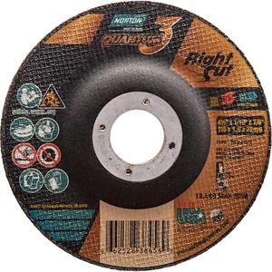 Quantum3™ RightCut™  Cutting Wheel - 4-1/2", 1/16", 7/8", 13580, 27, Ceramic Alumina
