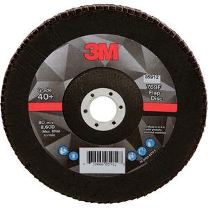 769F Quick Change Flap Disc - 40+, 7", 7/8", 5/8"-11, Ceramic/Aluminum Oxide, 29, 8600