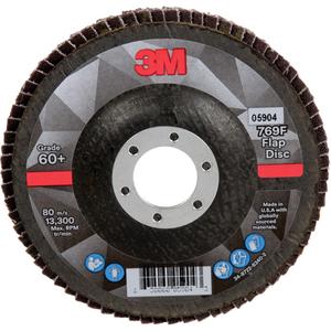 769F Quick Change Flap Disc - 60+, 4-1/2", 5", 7/8", Ceramic, 27, 13300
