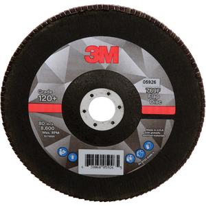 769F Quick Change Flap Disc - 120+, 7", 5", 4-1/2", 7/8", Ceramic/Aluminum Oxide, 27, 8600