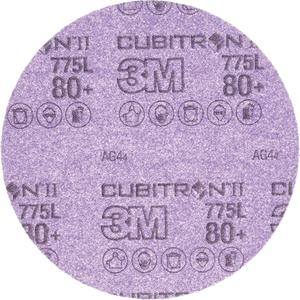 Cubitron™ II Hookit™ 775L Film Disc - 80+, 180+, 150+, 120+, 320+, 5", Ceramic, 3 mils, 12000, Purple