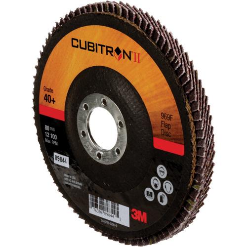 Cubitron™ II 969F Flap Disc - 40+, 5", 7/8", Ceramic, 27, 12000, Maroon, YF-Weight, Polyester - Image 3