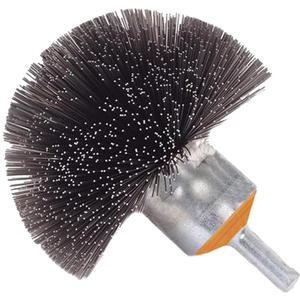 Spherical Mounted Crimped Wire Brush - 1-1/2", 0.008", Steel, 1/4", 1-1/2", 20000