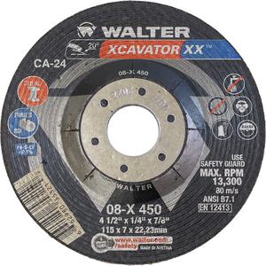 Xcavator XX™ Grinding Wheel - 4-1/2", 6", 7", 9", 1/4", 7/8", 13300, 27, Ceramic, CA-24, Stainless Steel & Steel