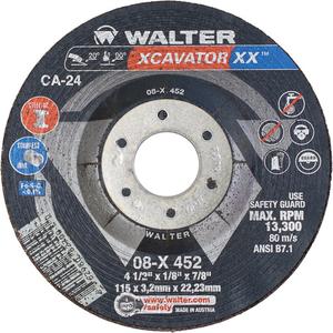 Xcavator XX™ Grinding Wheel - 4-1/2", 6", 7", 9", 1/8", 7/8", 13300, 27, Ceramic, CA-24, Stainless Steel & Steel