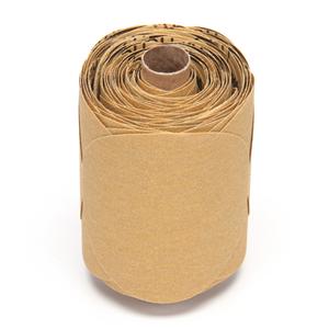 Stikit™ Gold Paper 216U Disc Roll - P100, P120, P220, P80, 5", 52', Aluminum Oxide, A-Weight, Sheet