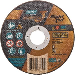 Quantum3™ RightCut™ Cut-Off Wheel - 4-1/2", 1/16", 7/8", 13580, 01/41, Ceramic Alumina