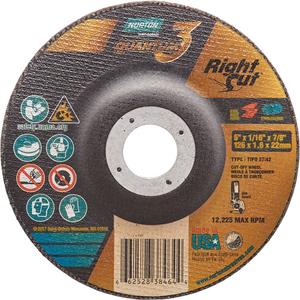 Quantum3™ RightCut™ Cut-Off Wheel - 5", 1/16", 7/8", 12225, 27/42, Ceramic Alumina