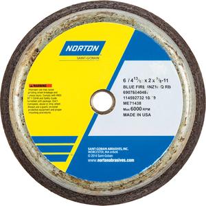 BlueFire® Non-Reinforced Portable Snagging Wheel - 6", 2", 5/8", 16, 6000, 11, Zirconia Alumina, 4NZ, 3/4"