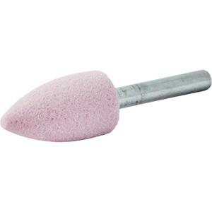 Vitrified Bond Mounted Point - 1-1/4", 11/16", 1/4", 48000, A12, 80, Aluminum Oxide, 86A, 1-1/2", Pink