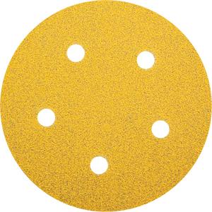 Gold Reserve™ Paper Hook & Loop Vacuum Disc - P60, 5", Aluminum Oxide, C-Weight, 15000