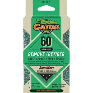 Premium Sanding Sponge - 60, 3" x 5 ", Aluminum Oxide, 1"