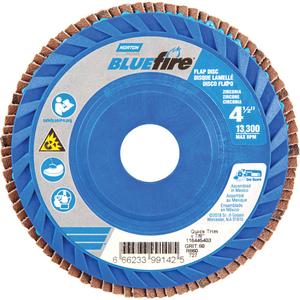 BlueFire® Medium Grade Flap Disc - 60, 4-1/2", 7/8", Zirconia Alumina, 27, 13300 RPM