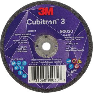 Cubitron™ 3 Cut-Off Wheel - 3", 0.035", 1/4", 21000, T1, Ceramic, Resin, 1095 Days, 60+