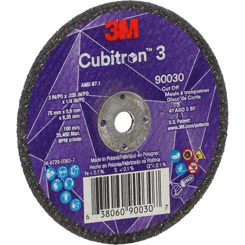 Cubitron™ 3 Cut-Off Wheel - 3", 0.035", 1/4", 21000, T1, Ceramic, Resin, 1095 Days, 60+ - Image 4