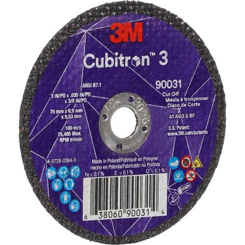 Cubitron™ 3 Cut-Off Wheel - 3", 4", 0.035", 3/8", 21000, T1, Ceramic, Resin, 1095 Days, 60+ - Image 4