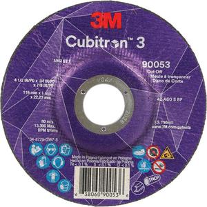 Cubitron™ 3 Cut-Off Wheel - 4-1/2", 0.04", 7/8", 13300, T27, Ceramic, Resin, 1095 Days, 60+