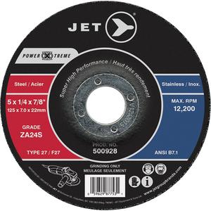 Power-Xtreme ZA24S Grinding Wheel - 4-1/2", 1/4", 7/8", 13300, 27, ZA24S