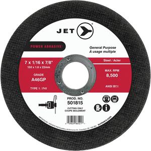 Power Abrasive A46GP  Cut-Off Wheel - 7", 1/16", 7/8", 8500, 1, A46GP