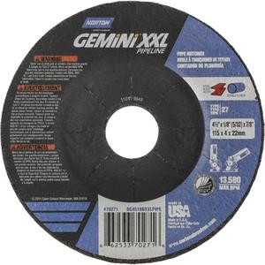 Gemini XXL Grinding & Cutting Wheel - 4-1/2", 1/8", 7/8", 13580, 27, Aluminum Oxide