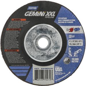 Gemini XXL Grinding & Cutting Wheel - 4-1/2", 1/8", 5/8"-11, 13580, 27, Aluminum Oxide