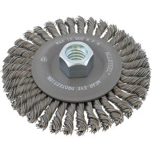 ALLSTEEL™ Wheel Wire Brush - 6", 1/4", 0.02", 5/8"-11, 10000