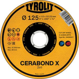 Cerabond X Cut-Off Wheel - 5", 0.04", 7/8", Ceramic