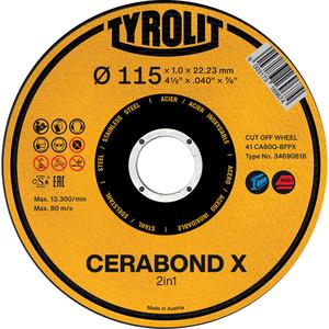 CA60Q-BFPX CERABOND X Cut-Off Wheel - 4-1/2", 0.039", 7/8", 1