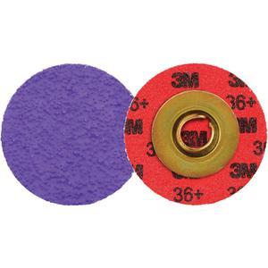 Cubitron™ 3 Roloc™ Durable Edge Disc 1184F - 1-1/2", TSM, 36+, Ceramic, Polyester Cloth, YF Weight, RS150SM, Purple