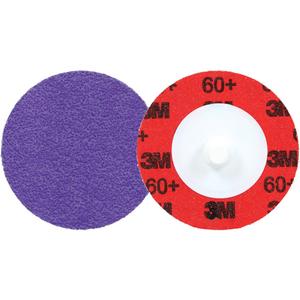Cubitron™ 3 Roloc™ Durable Edge Disc 1184F - 2", TR, 60+, Ceramic, Polyester Cloth, YF Weight, R200P, Purple