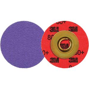 Cubitron™ 3 Roloc™ Durable Edge Disc 1184F - 2", TSM, 80+, Ceramic, Polyester Cloth, YF Weight, RS200PM, Purple