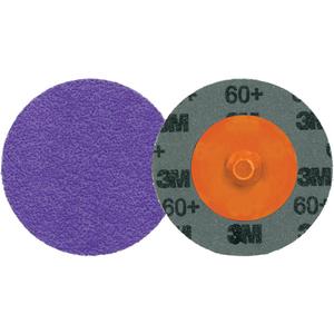 Cubitron™ 3 Roloc™ Durable Edge Disc 1184F - 2", TR, 60+, Ceramic, Polyester Cloth, YF Weight, R200P, Purple