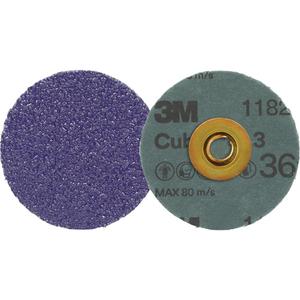 Cubitron™ 3 Roloc™ Fibre Disc 1182C - 3", TSM, 36+, Ceramic, Fibre, 20000 RPM, RS300VM, Purple