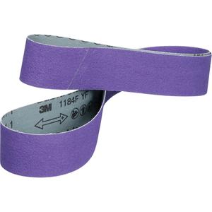 Cubitron™ 3 Cloth Belt 1184F - 80+, Ceramic, Polyester Cloth, YF Weight, Single, Purple
