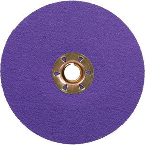 Cubitron™ 3 Quick-Change Fibre Disc - 80+, 4-1/2", Ceramic, TN, Resin, Purple, 3650 Days
