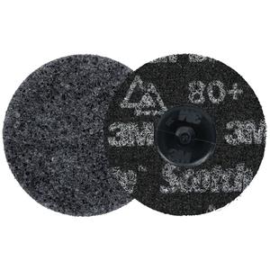 Scotch-Brite™ Roloc™ Precision Heavy Duty Surface Conditioning Disc, HD-DR - 3", TR, 80+, Ceramic, 20000 RPM, Non-woven, Resin, Extra Coarse (XCRS)