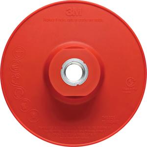 Ribbed Back-Up Pad - 4", 6", Red, Extra-Hard