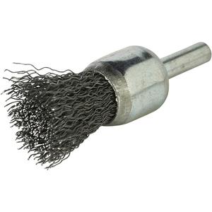 Stem Mounted Crimped Wire Brush - 3/4", 0.014", Steel, 1/4", 20000