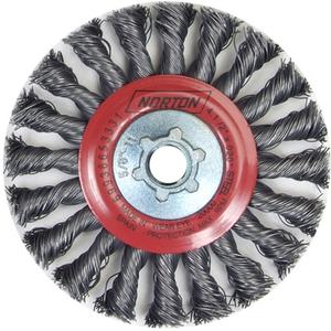 Full Cable Twist Wire Wheel - 4", 0.02", Steel, 5/8"-11, 20000