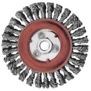 Full Cable Twist Wire Wheel - 5", 0.02", Steel, 5/8"-11, 12500