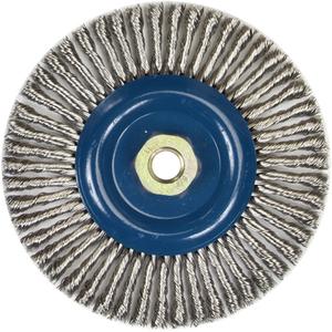 Stringer Bead Knot Wire Brush For Angle Grinders - 6", 0.02", Stainless Steel, 5/8"-11, 9000