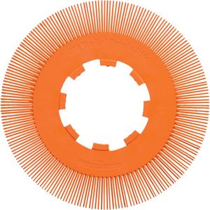 Scotch-Brite™ Type S Precision Radial Bristle Brush PN-RB without Adapter - 80+, Ceramic, 8", 6000 RPM, Orange, Type S (Straight)