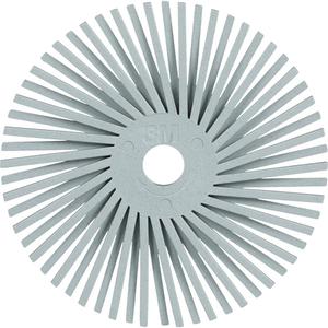 Scotch-Brite™ Type A Precision Radial Bristle Brush PN-RB - 120+, Ceramic, 3", 20000 RPM, Grey, Type A (Angled), 3/8"