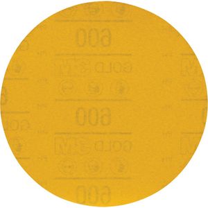 Hookit™ Gold Abrasive Disc 09260 - 600, 6", Aluminum Oxide, C-Weight, Gold, Paper, Resin, Open