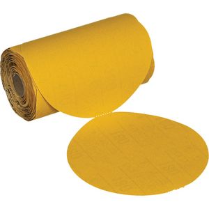 Stikit™ Gold Abrasive Disc Roll 09314 - 180, 6", Aluminum Oxide, C-Weight, Gold, Paper, Resin, Open