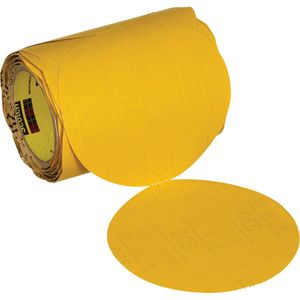 Stikit™ Gold Abrasive Disc Roll 09317 - 320, 6", Aluminum Oxide, C-Weight, Gold, Paper, Resin, Open