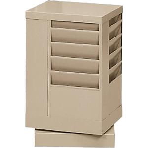 Literature Storage Racks - Rotating, 20, Steel, Tan, 21-1/4", 14-1/8", 14-1/8"