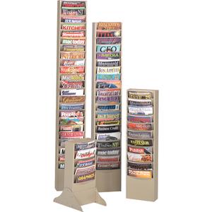 Literature Storage Racks - Stationary, 23, Steel, Tan, 65-1/2", 9-3/4", 4-1/8"