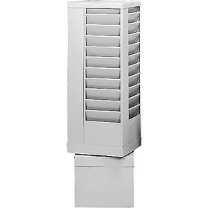 Literature Storage Racks - Rotating, 44, Steel, Grey, 48-1/2", 14-1/8", 14-1/8"